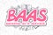 BaaS - Cartoon Magenta Inscription. Business Concept.