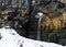 Baatara gorge waterfall and the natural bridges in winter, Tannourine, Lebanon