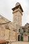 The Bab  al-Silsila minaret and the inner schoolyard of the Madrasah are on the Temple Mount in the Old Town of Jerusalem in