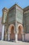 Bab el-Mansour, the historic monumental gate in the old city of Meknes, Morocco