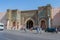 Bab el-Mansour, the historic monumental gate in the old city of Meknes, Morocco