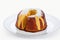 Baba au rhum French food over white background