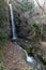 Babadag Yardan Waterfall. Yardan waterfall in mountain forest under blue sky. Babadag, Denizli, Turkey