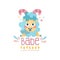 Babe toyship logo design, cute badge can be used for baby store, kids market vector Illustration on a white background