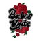 Babes unite. Vector handwritten lettering made in 90`s style