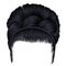 Babette of hairs with pigtail brunette black colors .women fashion.retro hairstyle .