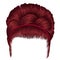 Babette of hairs with pigtail Red colors . trendy women fashion