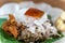 Babi guling dish typical of Indonesian gastronomy