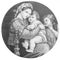 The babies in armchairs by Raphael in the vintage book the History of Arts by Gnedych P.P., 1885