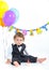 Babies\' first birthday one year.