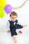 Babies\' first birthday one year.