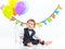 Babies\' first birthday one year.