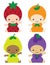 Babies in Fruit Costumes