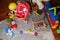 Babies play room with toys on the floor