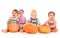 Babies with pumpkins