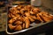 Babka twist danish buns with chocolate on a tray abstract close