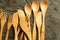 Baboo wooden utensils, practical and natural for lunch