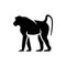 Baboon silhouette monkey logo