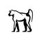 Baboon silhouette monkey logo