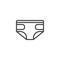 Baby absorbent diaper line icon