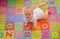 Baby on alphabet mat