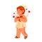 Baby angel or cupid, vector image or banner.