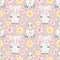 Baby animals seamless pattern, Watercolor hand drawn kids paper, elephant repeat paper, cute donkey print, children pattern,