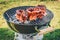 Baby Back Ribs Crown Roast on BBQ barbecue kettle grill
