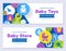 Baby banners. Vector horizontal templates