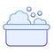 Baby bath flat icon. Kid bathtime blue icons in trendy flat style. Soapy bath gradient style design, designed for web