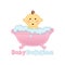 Baby Bath time Logo template, Baby Bathing logo, Baby Shower