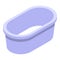 Baby bathtub icon, isometric style