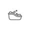 Baby bathtub line icon