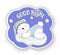 Baby bear good night sticker