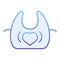 Baby bib flat icon. Child bib blue icons in trendy flat style. Clothes gradient style design, designed for web and app