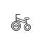 Baby bicycle line icon