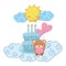 Baby birthday party elements vector illustration