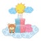 Baby birthday party elements vector illustration