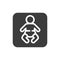 Baby black glyph icon. Changing diapers sign. Public navigation. Pictogram for web page, mobile app, promo. UI UX GUI design