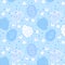 Baby blue sweet cotton abstract pattern