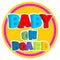 Baby on board. Sign sticker on car with children.