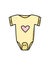 Baby bodysuit cartoon doodle. Vector illustration of newborn baby clothes