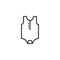 Baby bodysuit clothes line icon