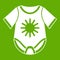 Baby bodysuit icon green