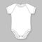 Baby bodysuit raglan flat sketch