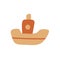 Baby boho wooden boat toy