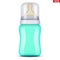 Baby bottle with nipple pacifier