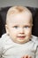 Baby boy with angelic look and beautiful eyes portrait photo