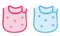 Baby boy and baby girl apron