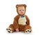 Baby boy in bear costume